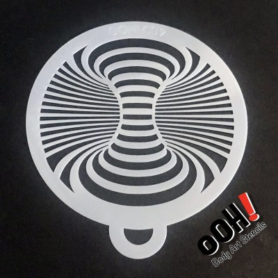 Ooh Body Art Stencil Optical Illusion Swirls